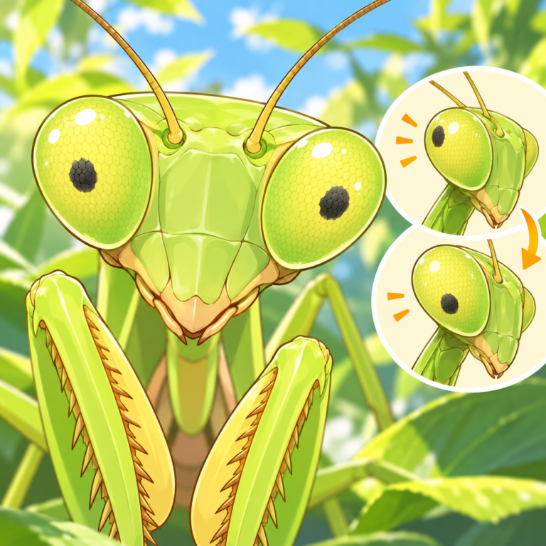 目が合う黒い点の正体のイラスト