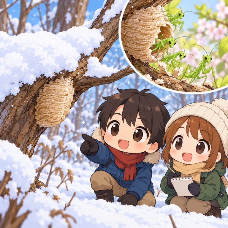 卵の高さで大雪がわかるのイラスト