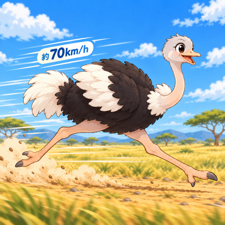 短距離なら時速約70kmのイラスト