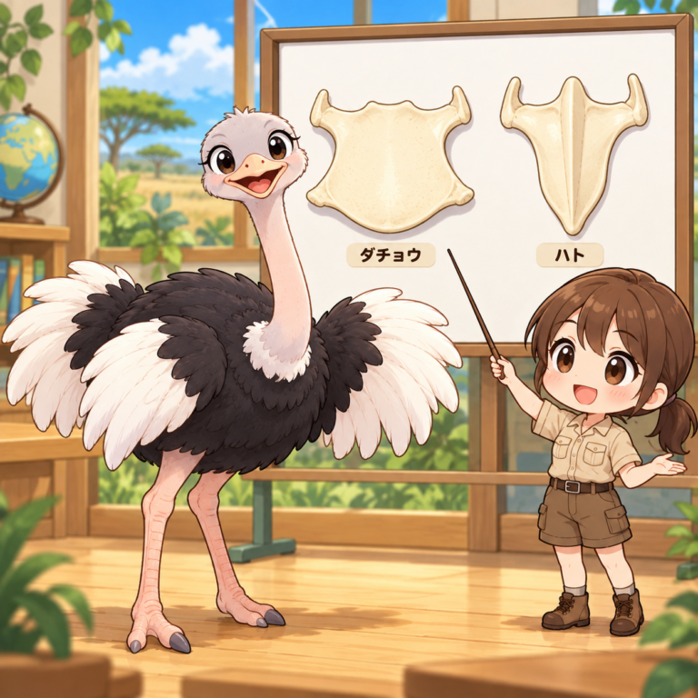 飛べない理由は胸の骨にのイラスト