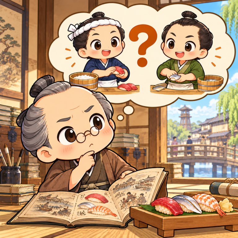 握り寿司の考案者は実は不明のイラスト