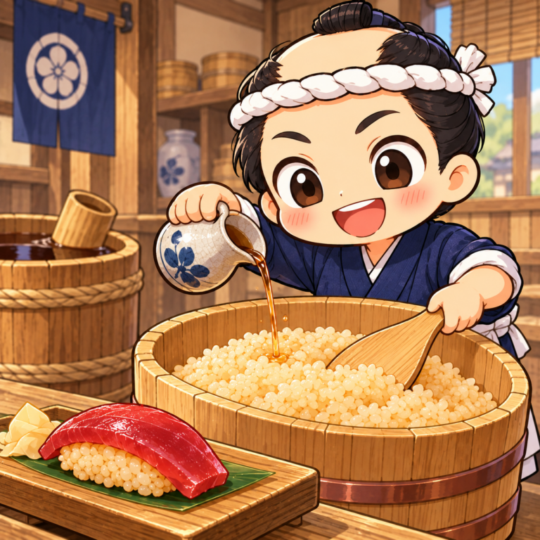シャリは白ではなく山吹色のイラスト