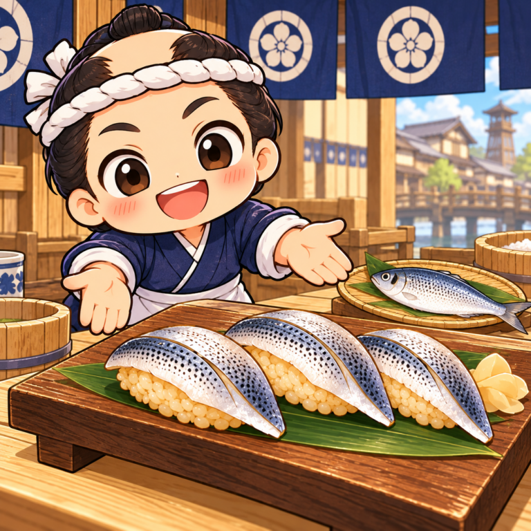 江戸の定番ネタはコハダのイラスト