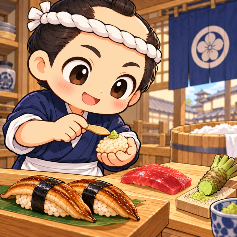 わさびは一部のネタだけにのイラスト