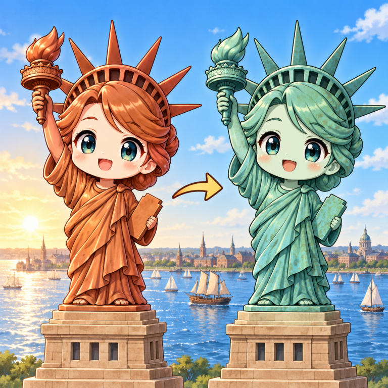 完成時は赤茶色だったのイラスト