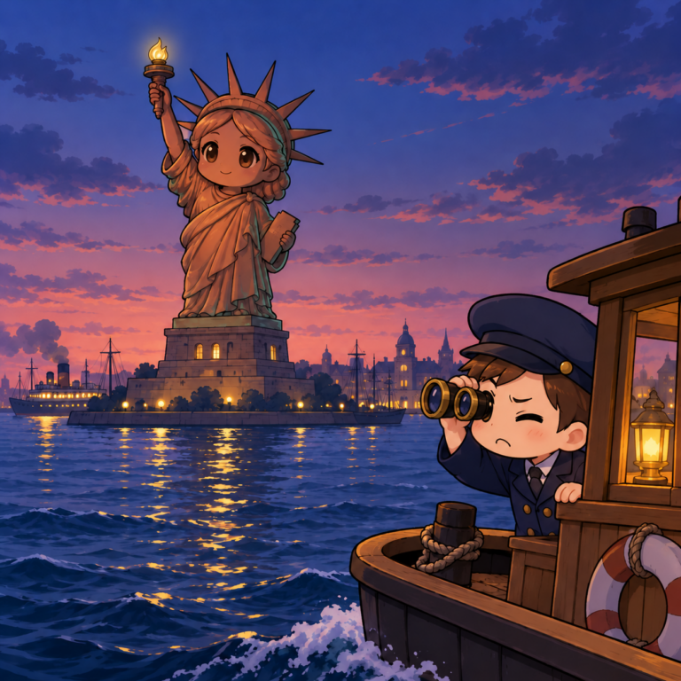 灯台として働いた約16年のイラスト