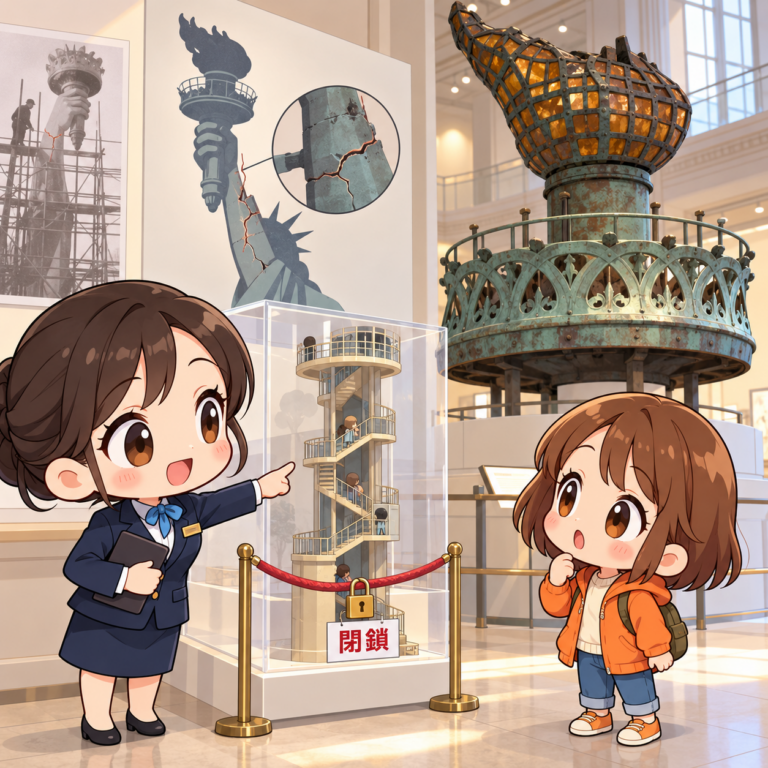 爆破事件で閉ざされたトーチのイラスト