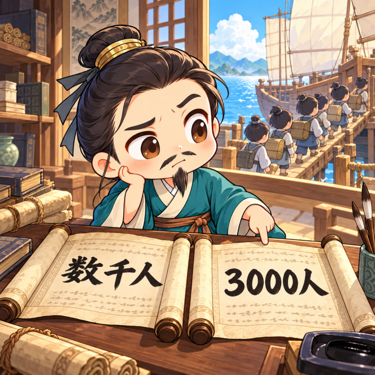 史記の中で人数が食い違うのイラスト