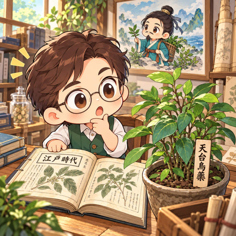 不老の薬は江戸時代の輸入品のイラスト