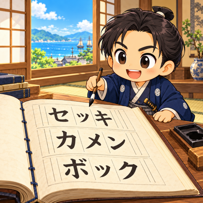 ジョン万次郎の英語の発音はのイラスト