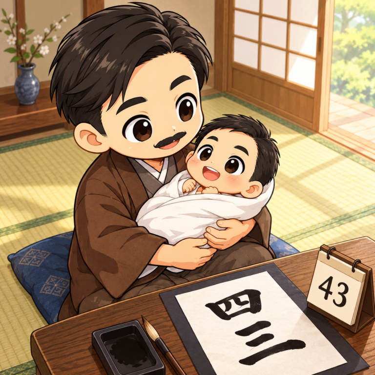 四三という名前の由来はのイラスト
