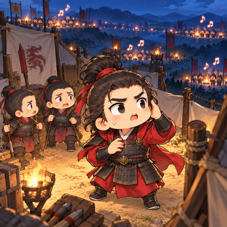 四面楚歌が生まれた夜のイラスト