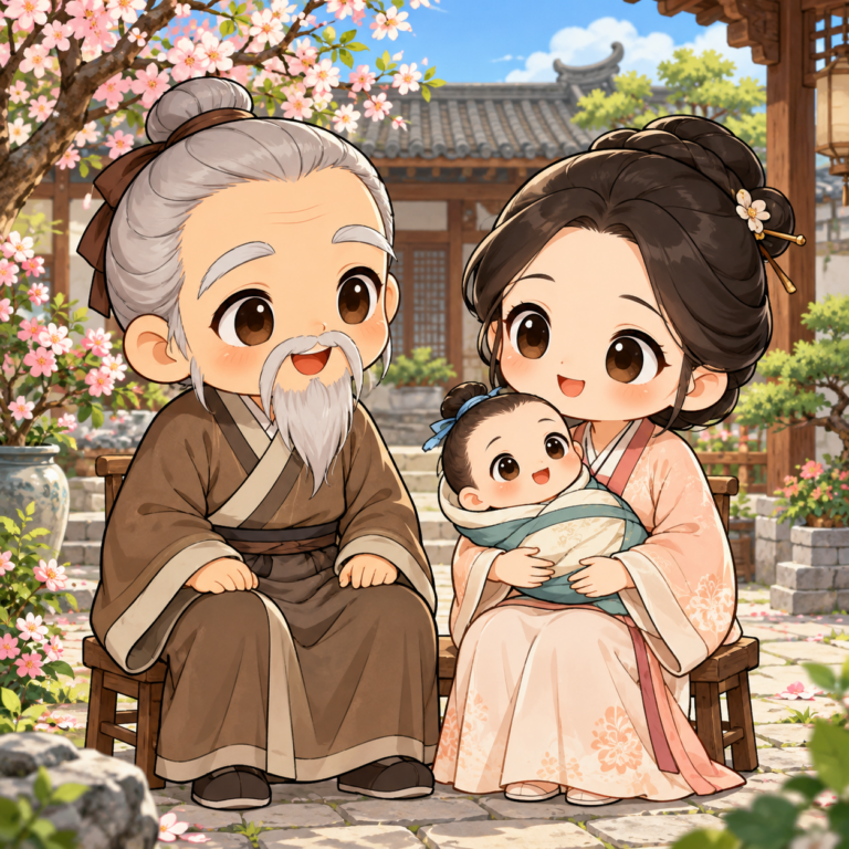 父と母の年の差は50歳以上のイラスト