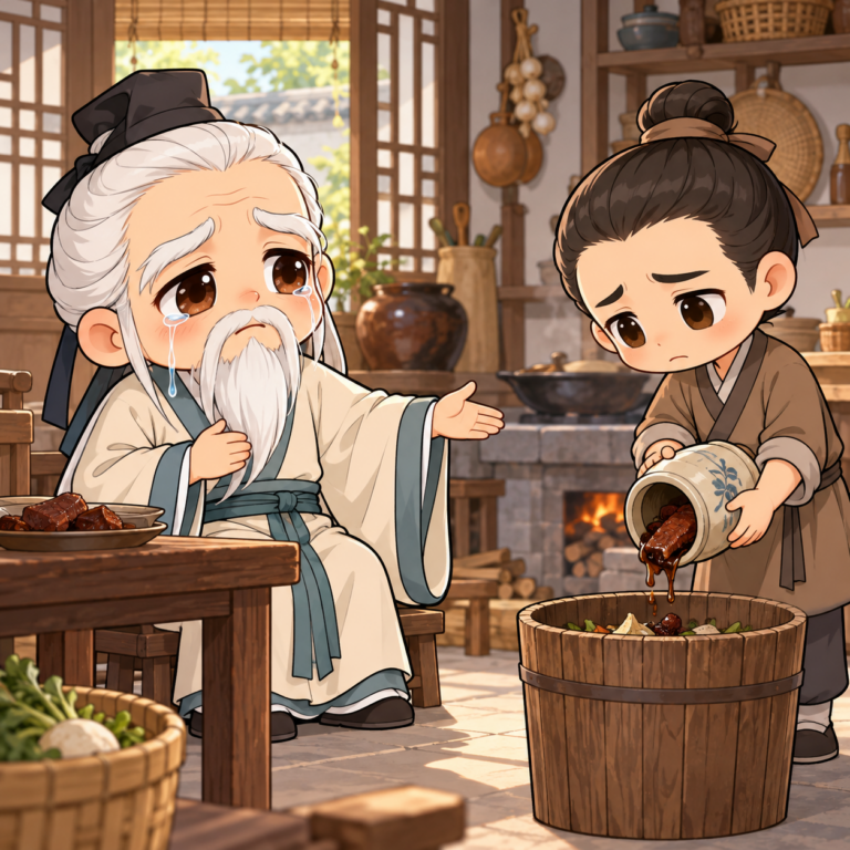 愛弟子・子路の最期と塩辛のイラスト