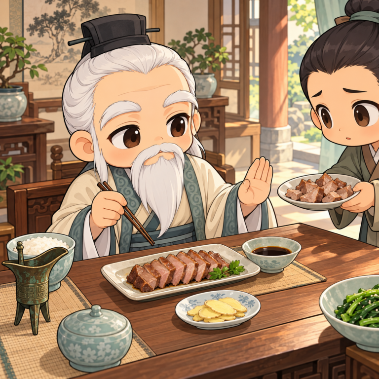 食事に細かいこだわりありのイラスト