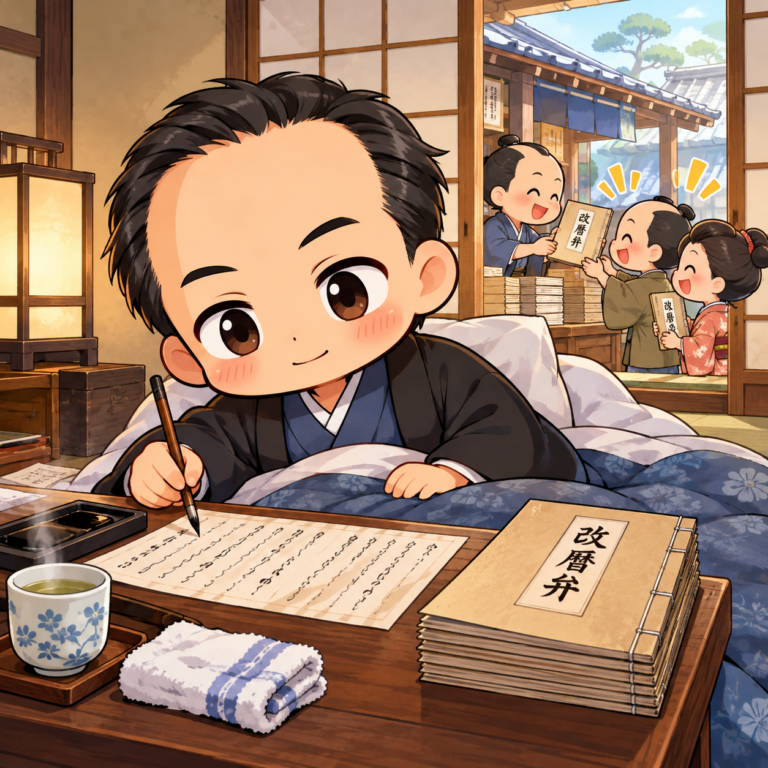 福沢諭吉の『改暦弁』が大ヒットのイラスト