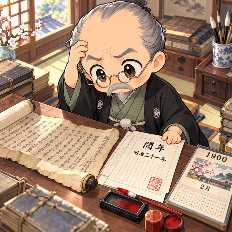 詔書が誇った7000年で1日のイラスト