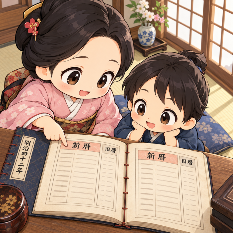 37年間カレンダーに残った旧暦のイラスト