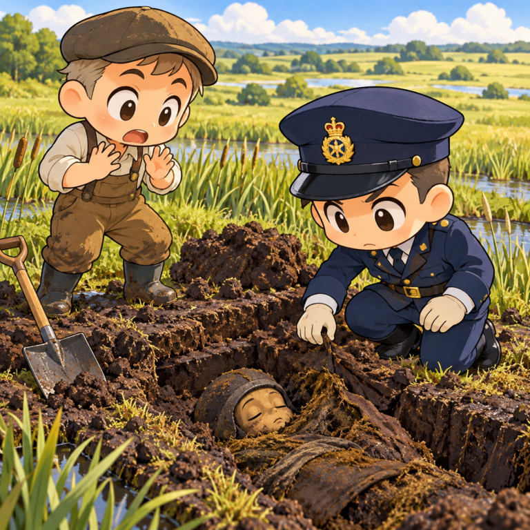 殺人事件と間違われた遺体のイラスト