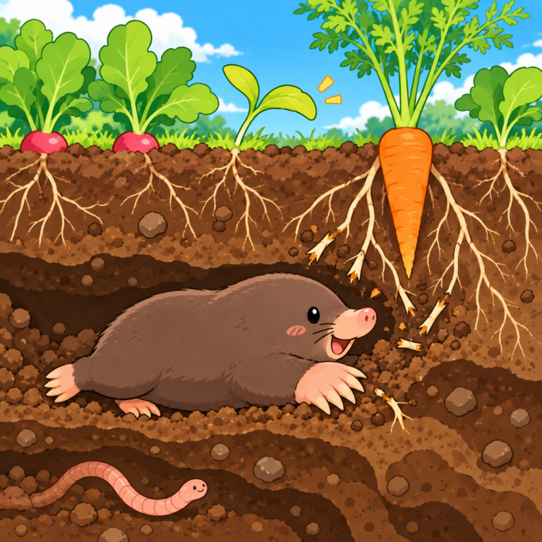 野菜は食べずに根を切るのイラスト