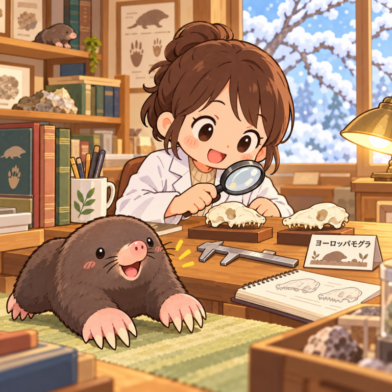 冬になると頭の骨が縮むのイラスト