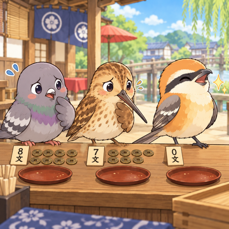 百舌勘定は自分だけ払わないのイラスト