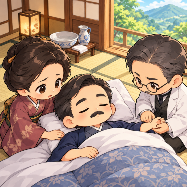 修善寺で「30分間の死」のイラスト