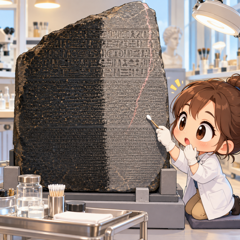 実は黒い石ではなかったのイラスト