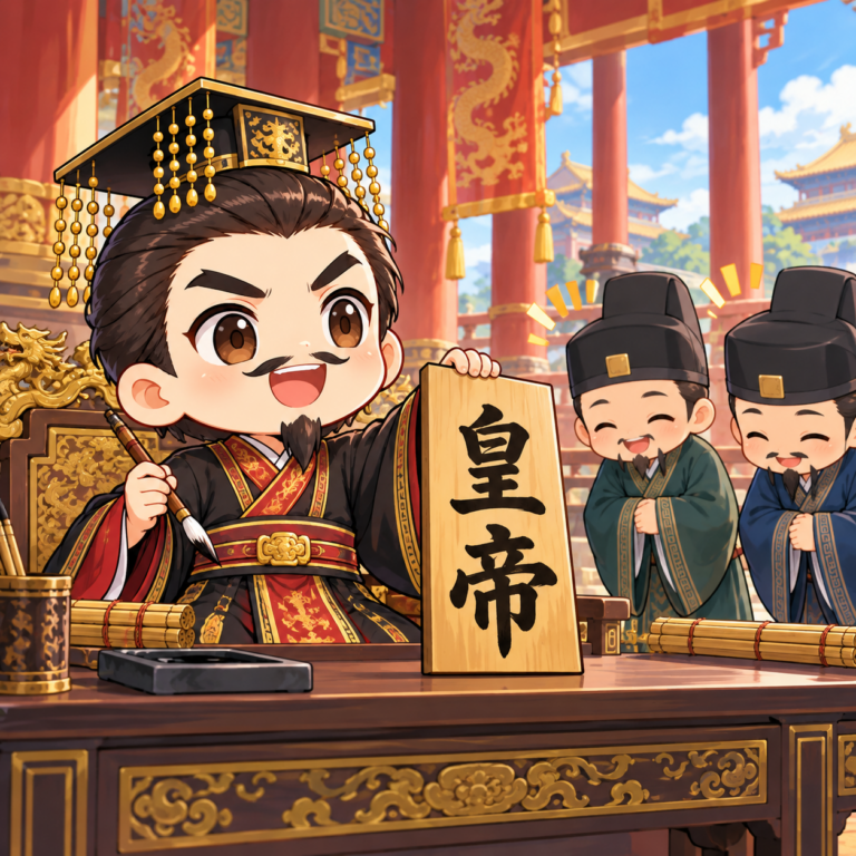 「皇帝」は自分で考えた称号のイラスト