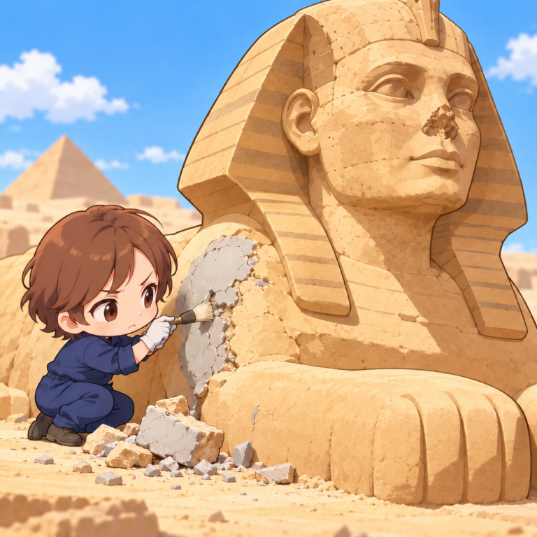 修復でかえって傷んだ体のイラスト