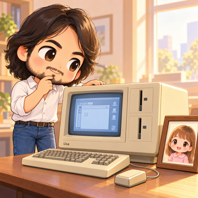 娘の名がついたコンピューターのイラスト