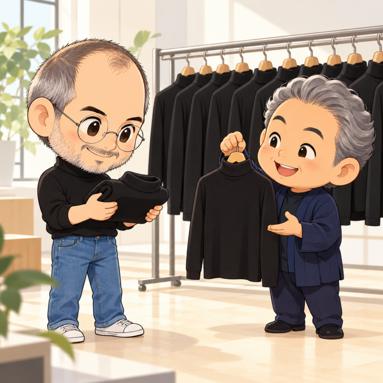 黒タートルは三宅一生製のイラスト