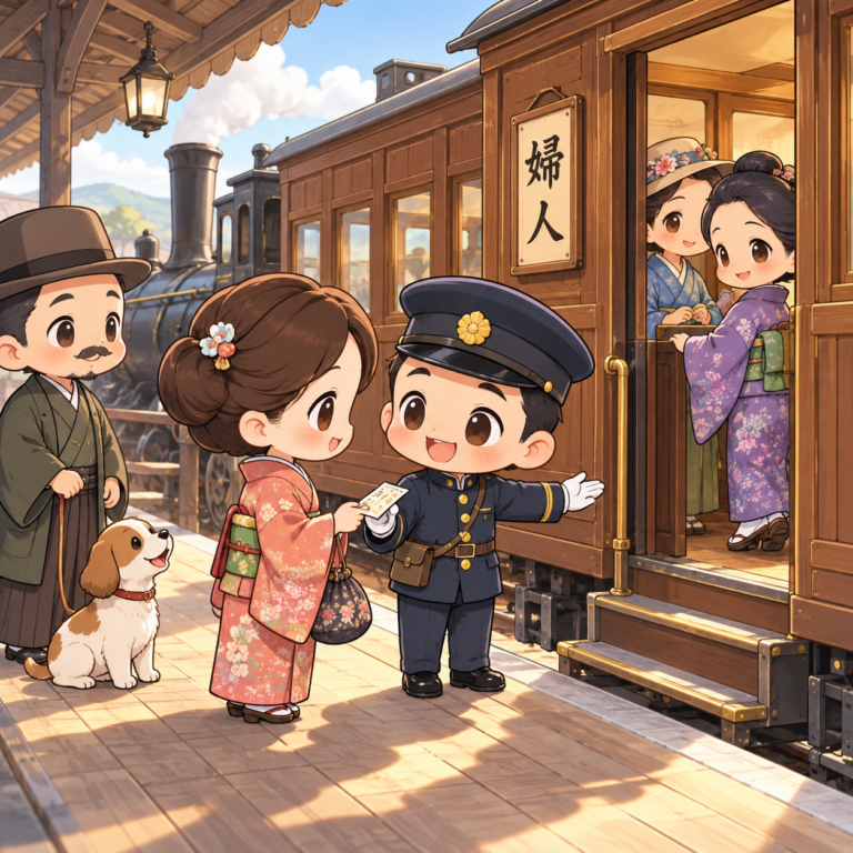 明治5年に作られた乗車ルールのイラスト