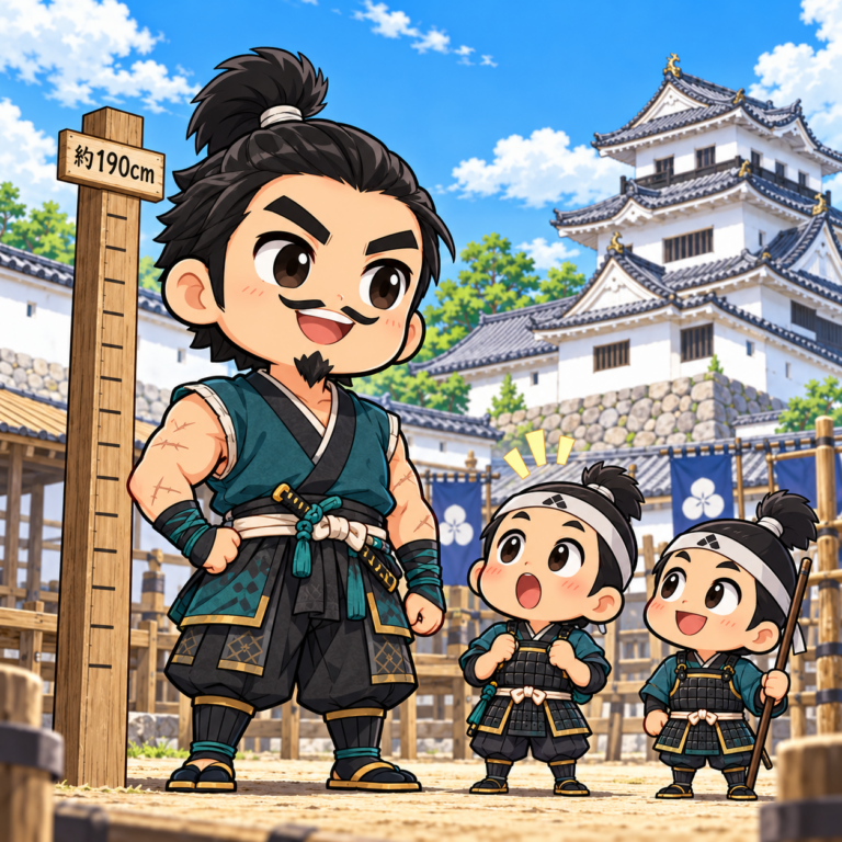 身長約190cmで全身傷だらけのイラスト
