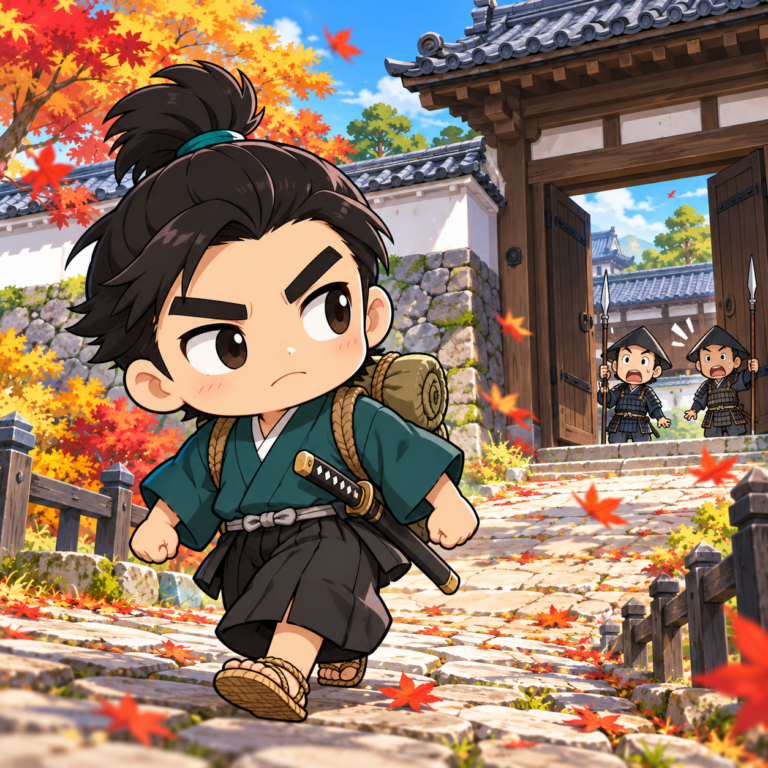 同僚を斬って浅井家を飛び出すのイラスト
